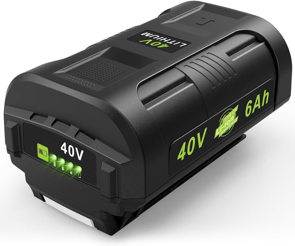 6000mAh Extend Capcity Replacement for Ryobi 40v Battery OP4060 Strong Power for Ryobi 40v tools Lawn Mowers Leaf Blowers Edgers Compatible with OP4015 OP4040 OP4026A OP40201 OP4050A OP40261 OP4060A