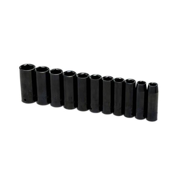 1/2 in. Drive Impact Socket Set, Metric in Blow Molded Case (11-Piece)