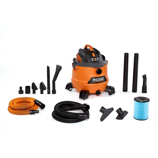 14 Gallon 6.0 Peak HP NXT Wet/Dry Shop Vacuum with Fine Dust Filter, Hose, Accessories and Premium Car Cleaning Kit